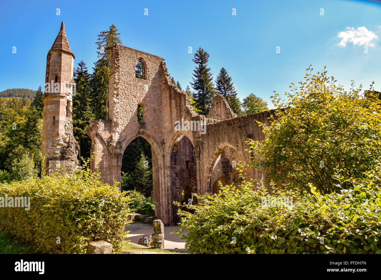 Monastery ruins of All Saints in the Black Forest Stock Photo