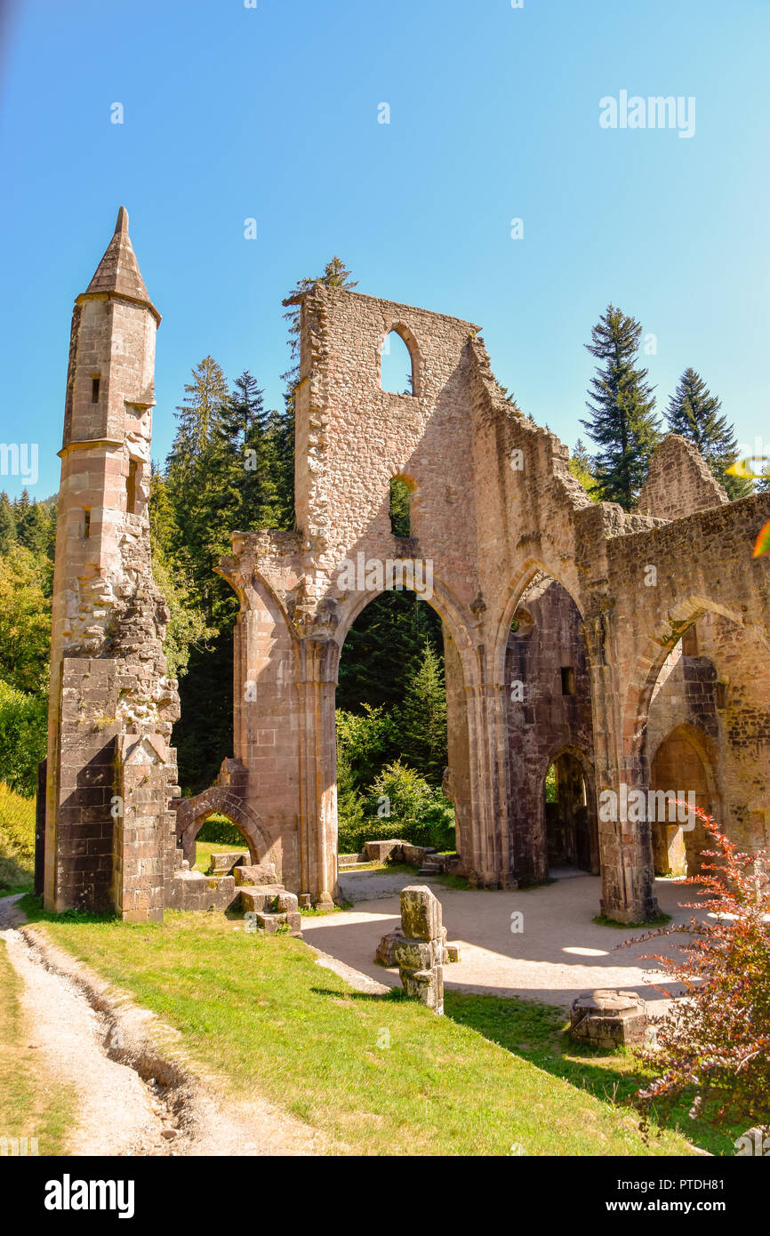 Monastery ruins of All Saints in the Black Forest Stock Photo