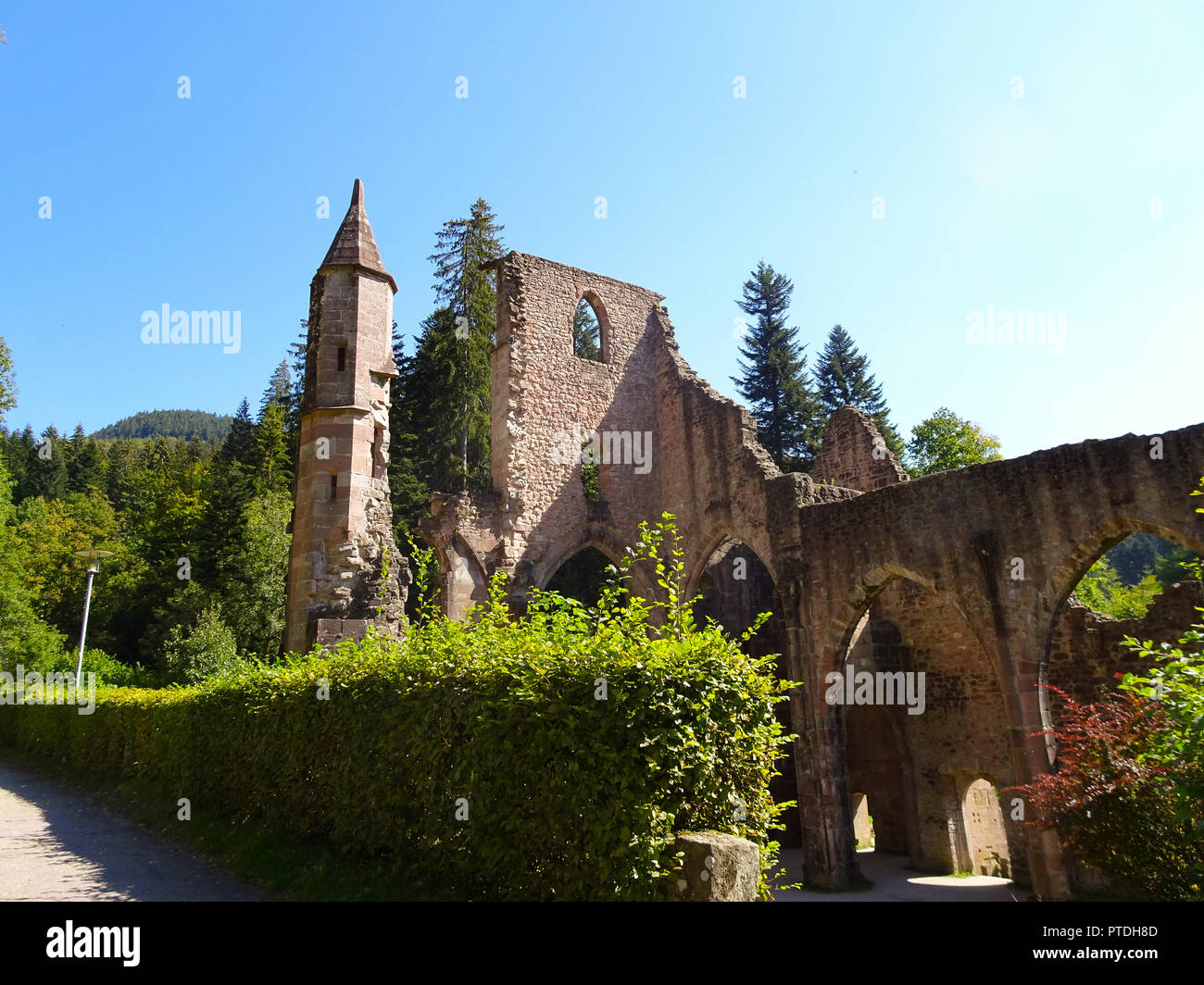 Monastery ruins of All Saints in the Black Forest Stock Photo