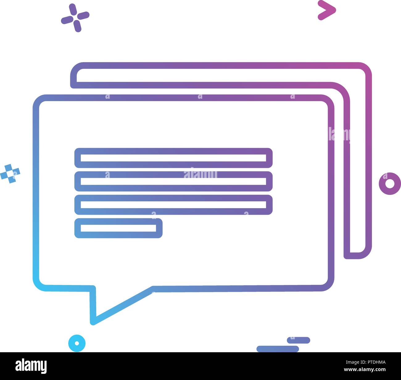 Message icon design vector Stock Vector Image & Art - Alamy
