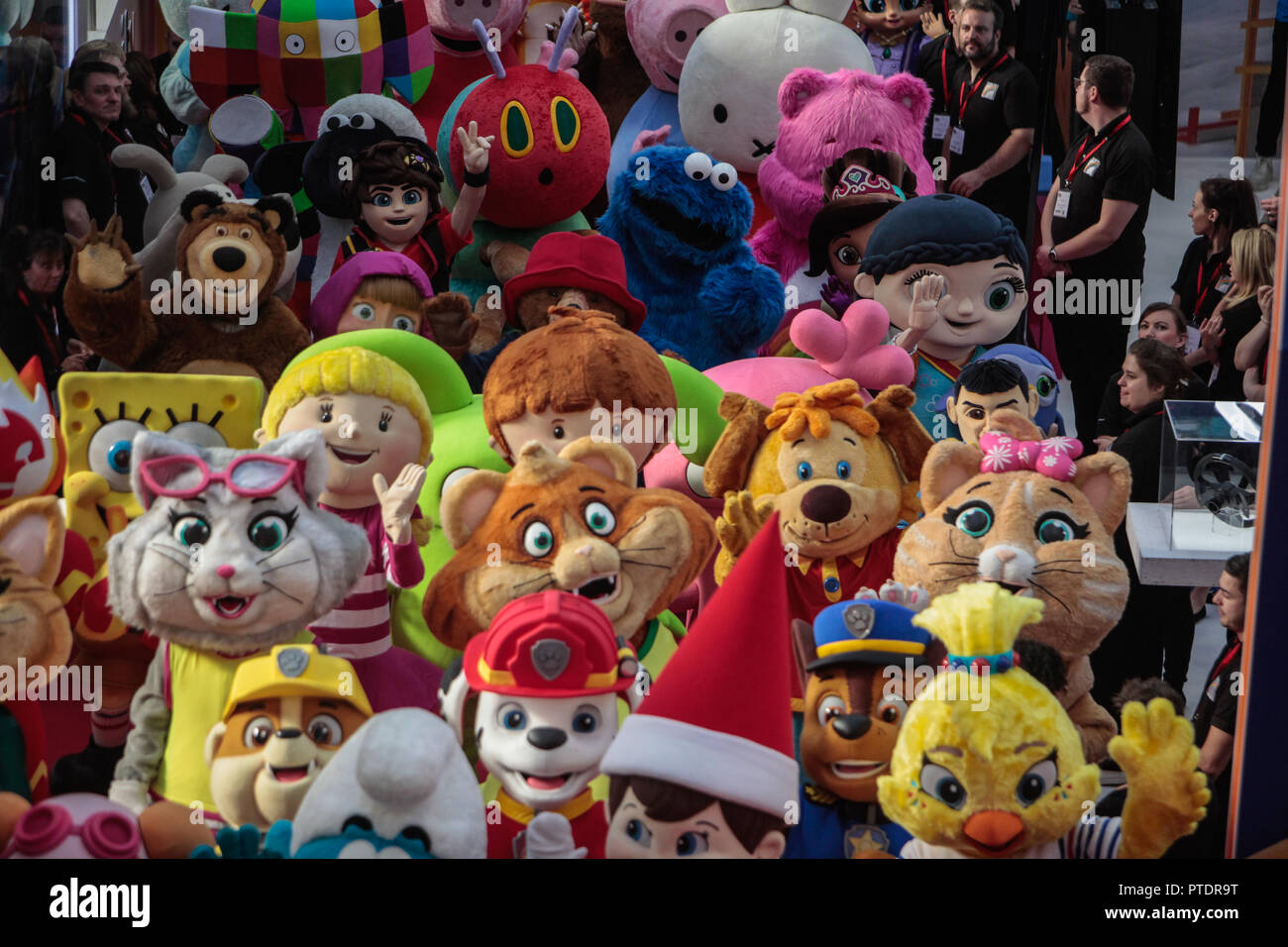 London 09 October 2018 The highly expected Costume Character Parade took  place in the great hall at the Brand Licensing Europe London Olympia  2018@Paul Quezada-Neiman/Alamy live News Stock Photo - Alamy