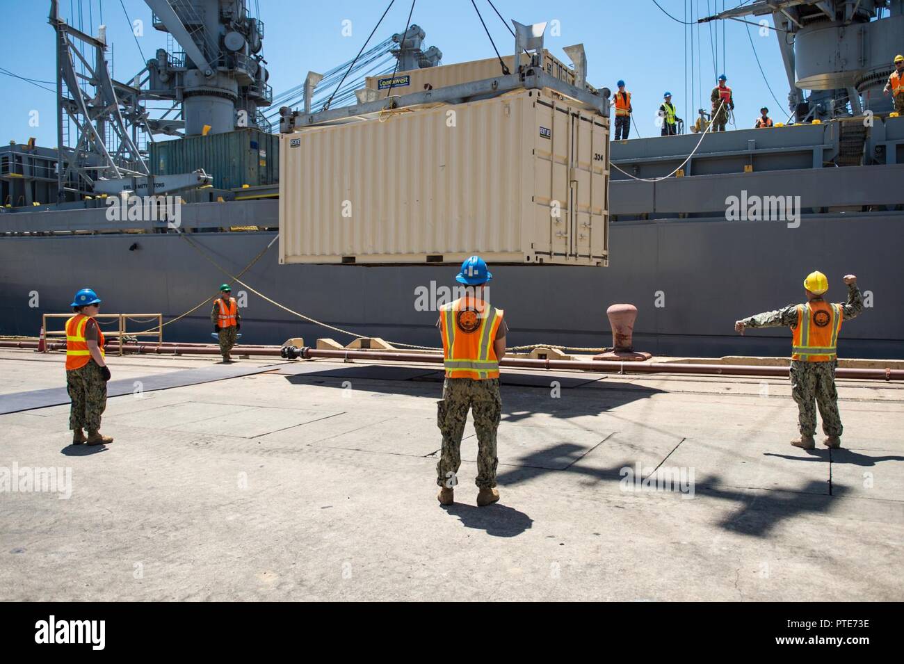 Calif. (July 15, 2017) Sailors from Navy Cargo Handling Battalion (NCHB ...