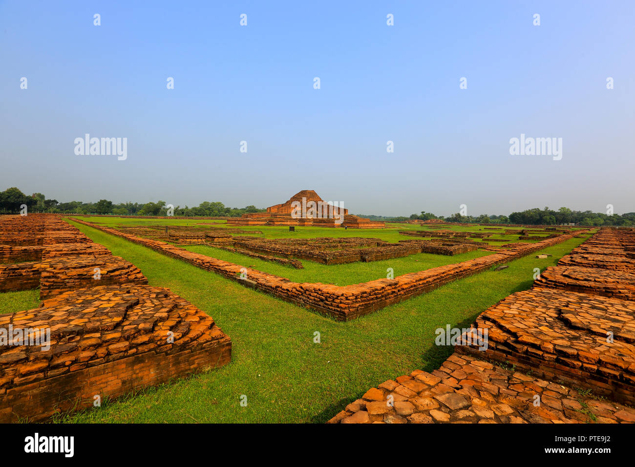 Paharpur Buddhist Monastery at Paharpur village in Badalgachhi Upazila under Naogaon District of Bangladesh. It is among the best-known Buddhist vihar Stock Photo