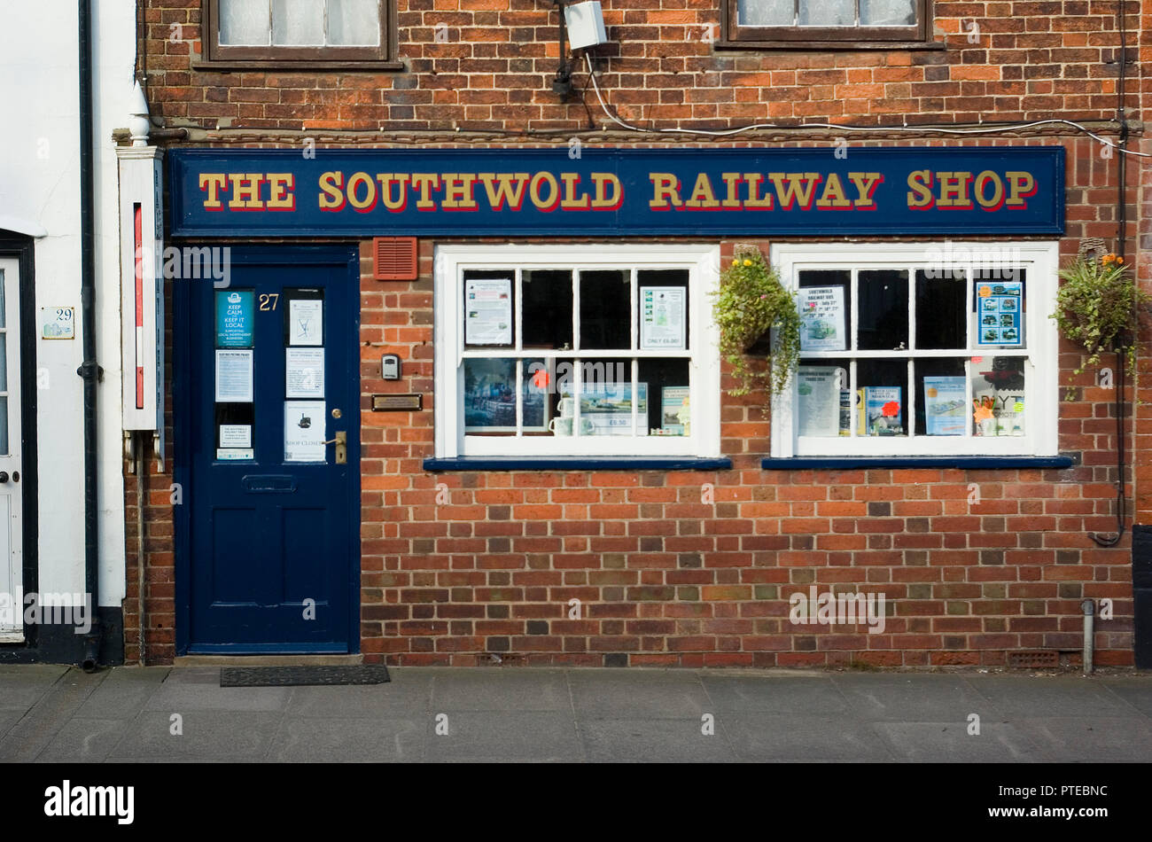 Railway Shop, Southwold Stock Photo