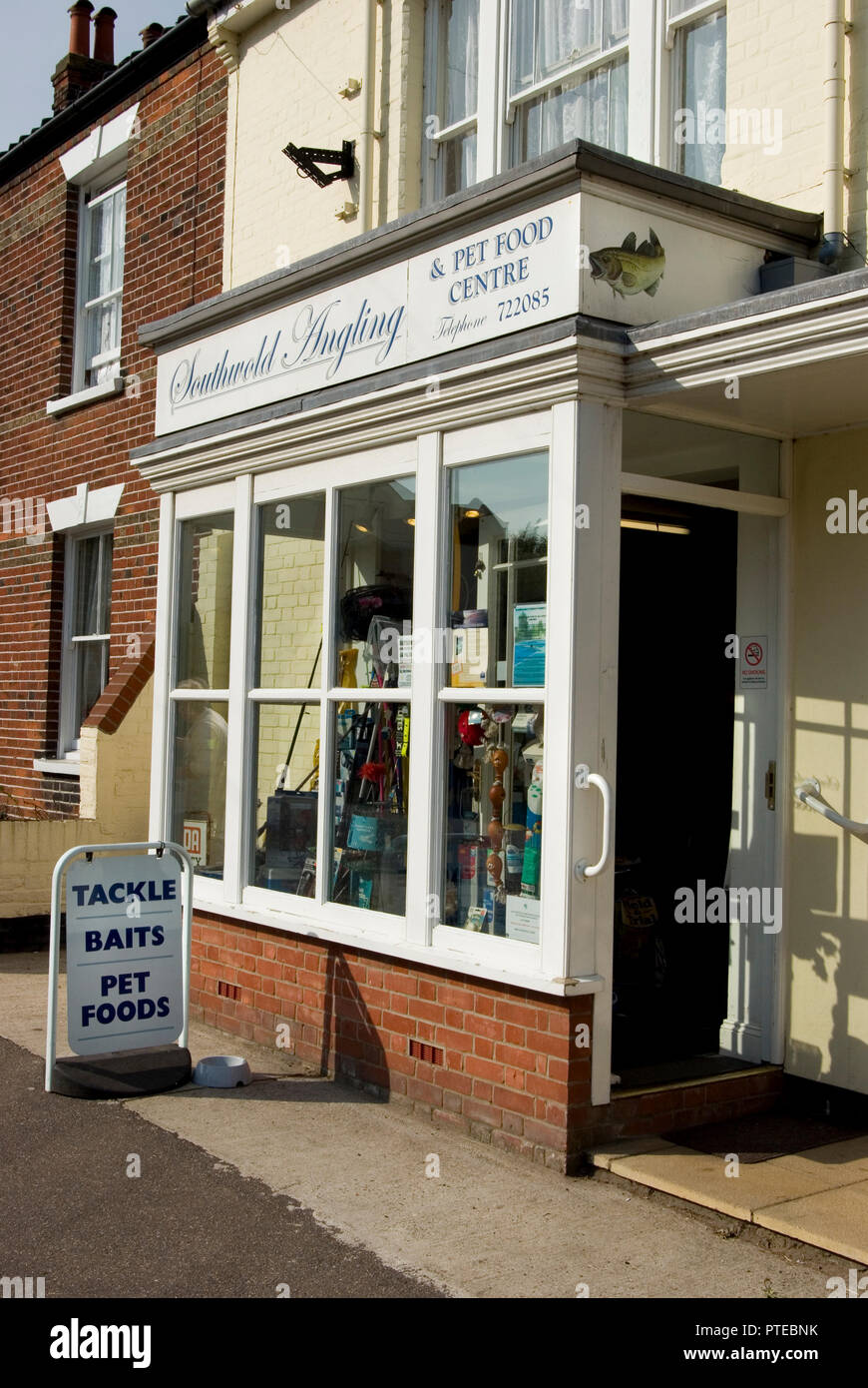 Southwold Angling Centre, Southwold Stock Photo