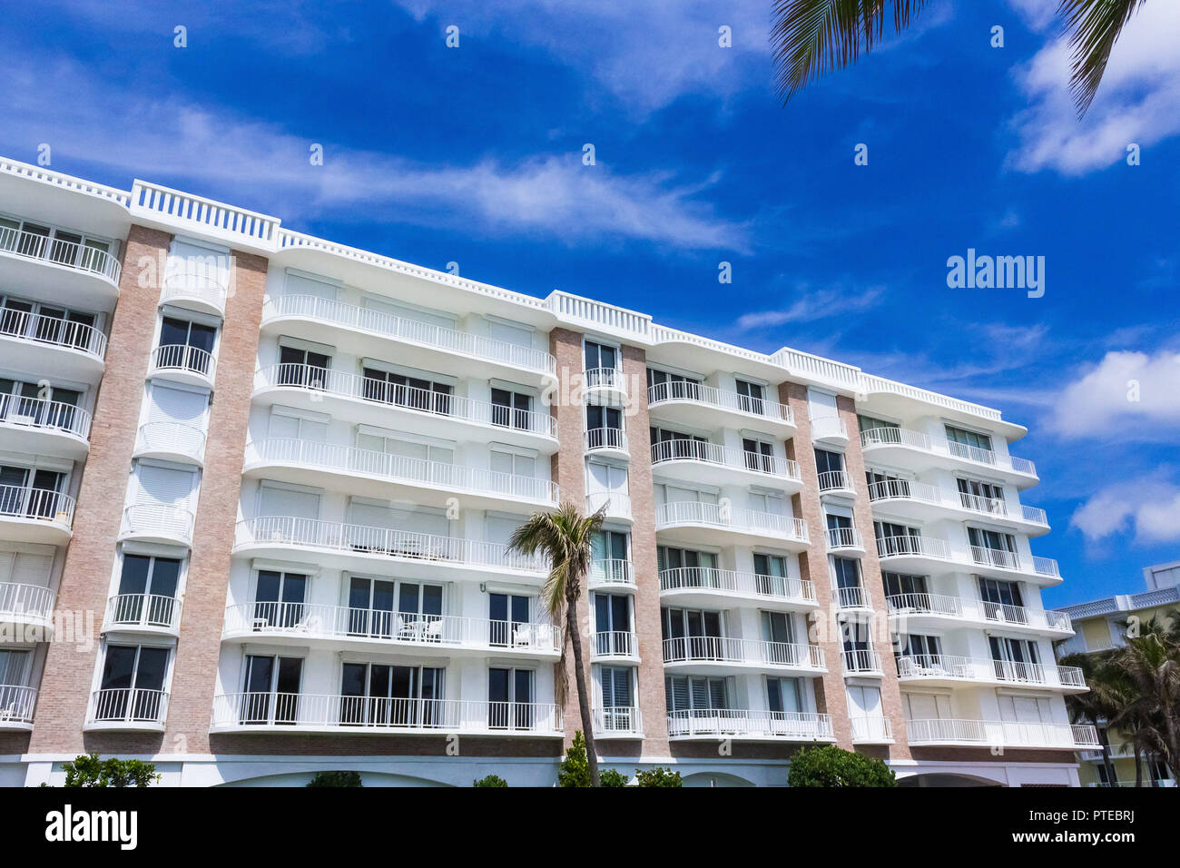 WEST PALM BEACH, Florida -7 May 2018: The apartments at Palm Beach, Florida, United States Stock Photo