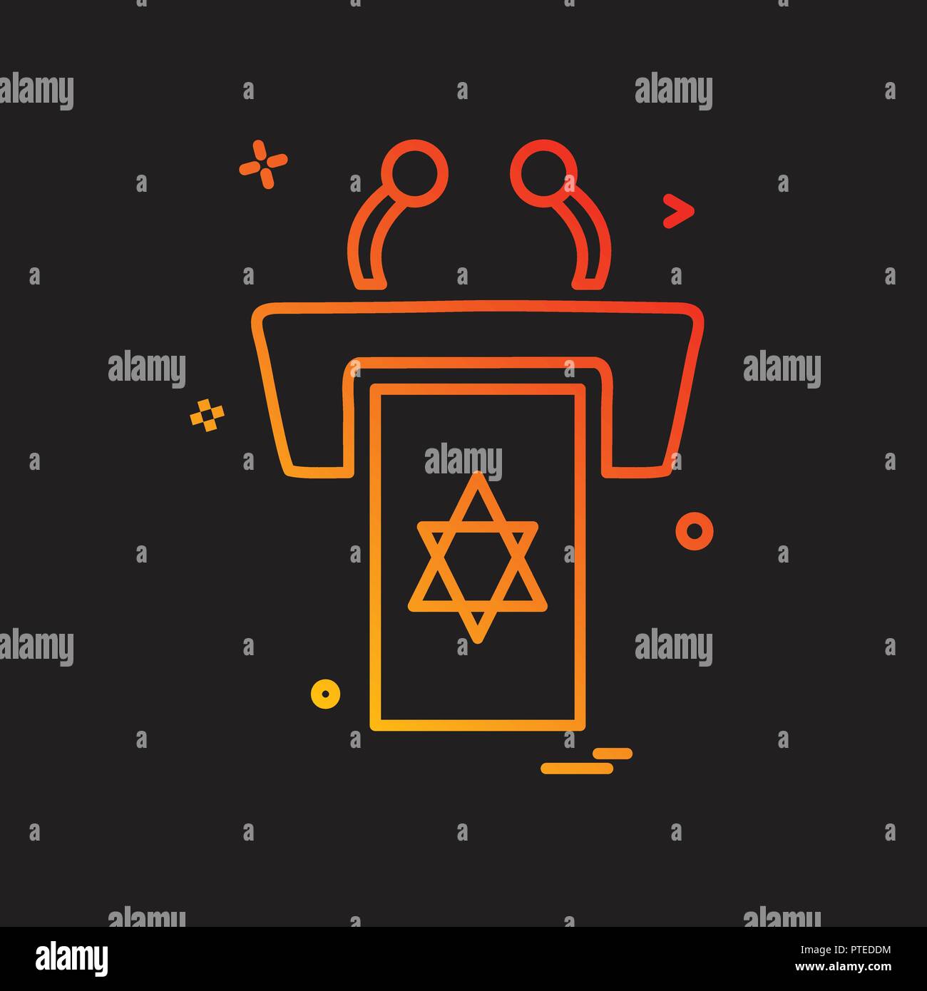 Jewish rostrum icon design vector Stock Vector