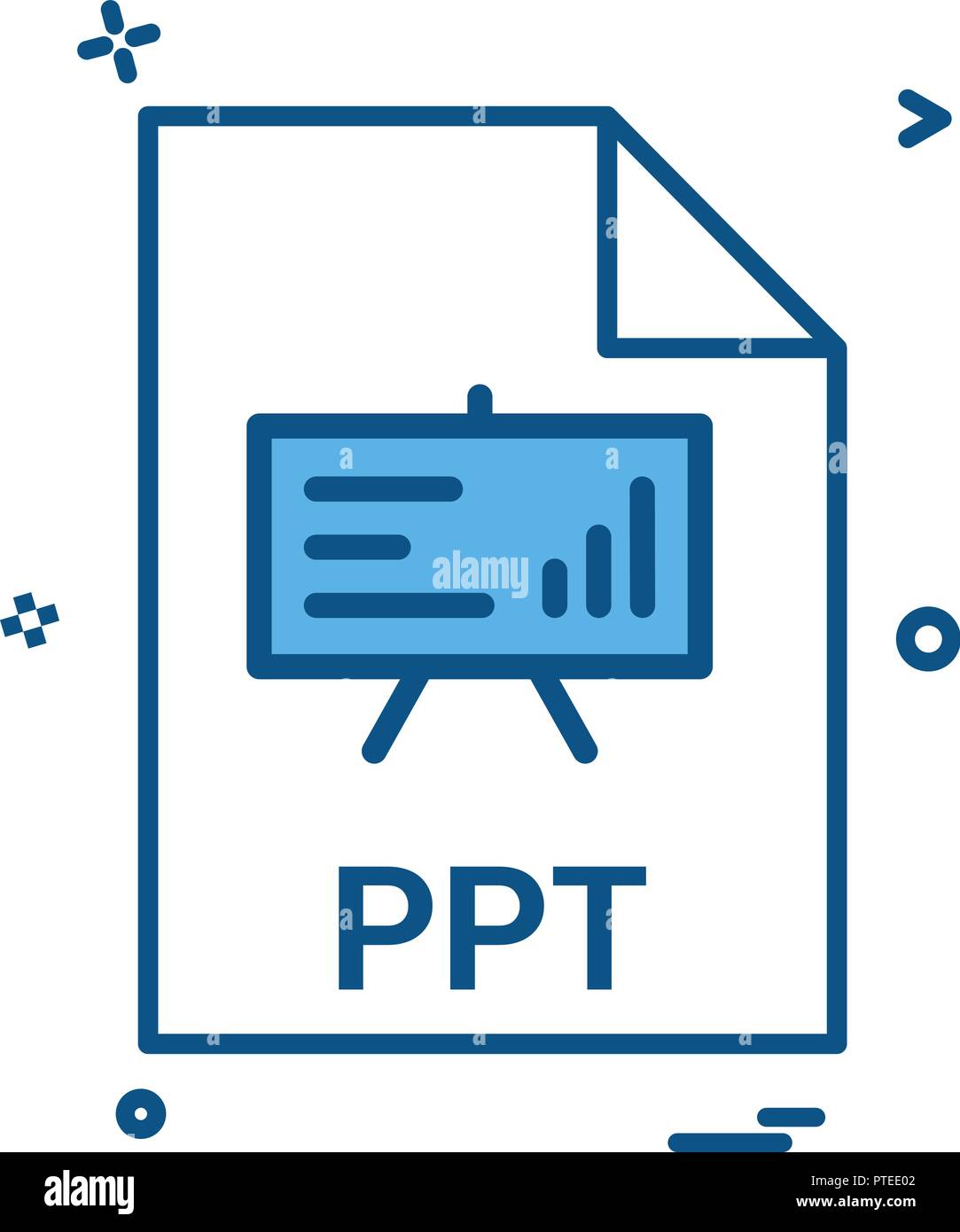 ppt file file extension file format icon vector design stock vector