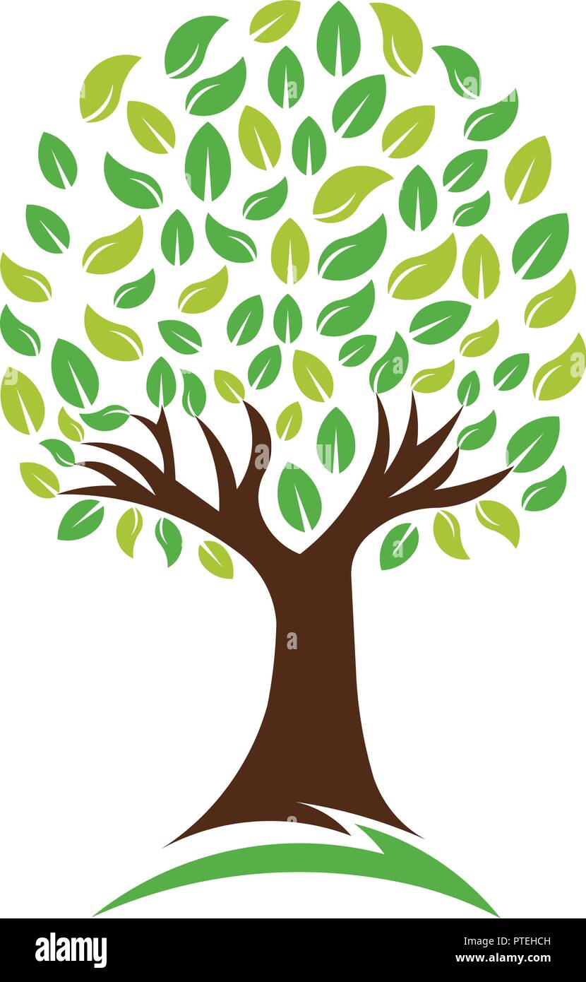 Green Nature Tree, Vector Logo Design Illustration Stock Vector Image ...