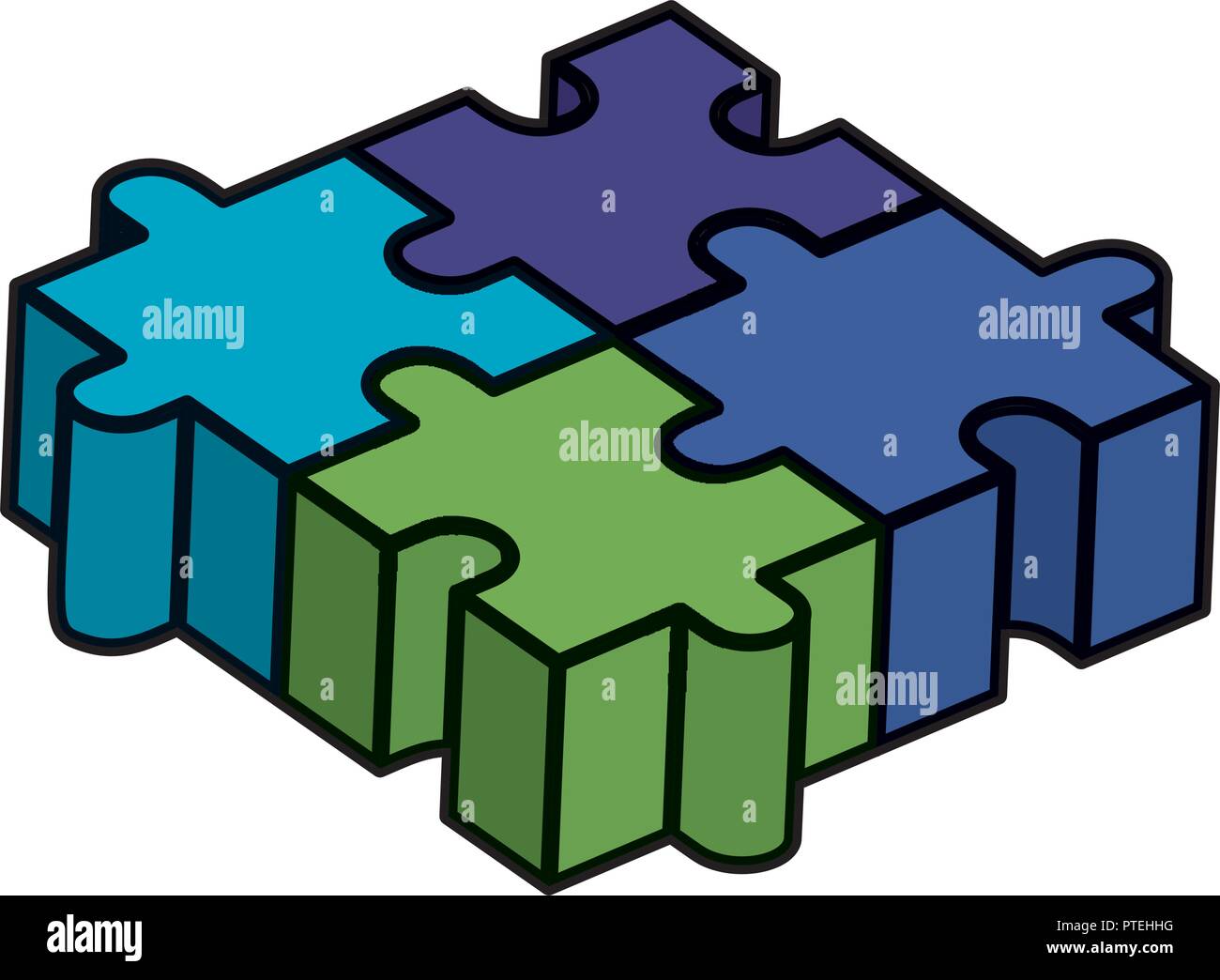 puzzle pieces game icon Stock Vector Image & Art - Alamy
