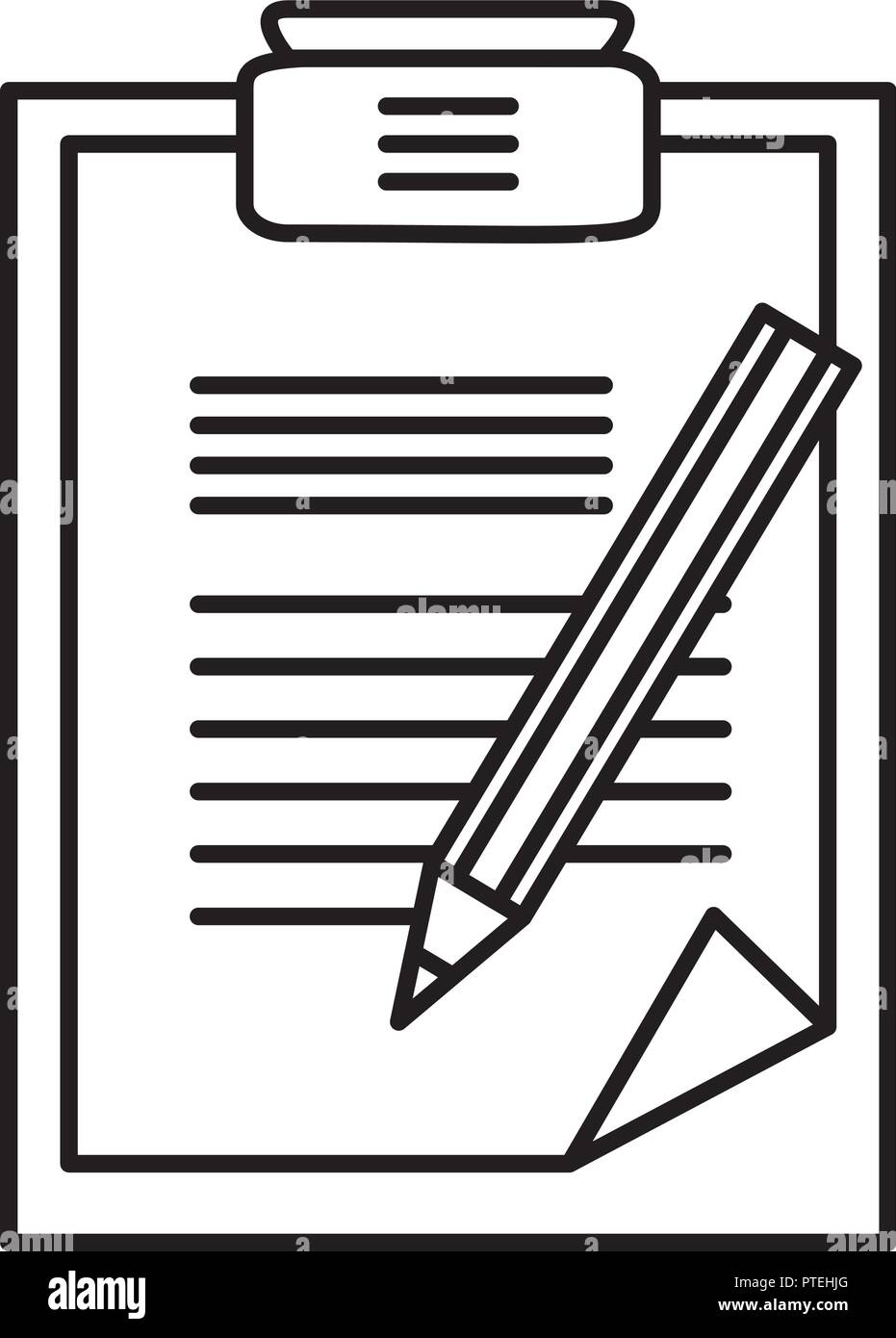 checklist clipboard with pencil Stock Vector Image & Art - Alamy
