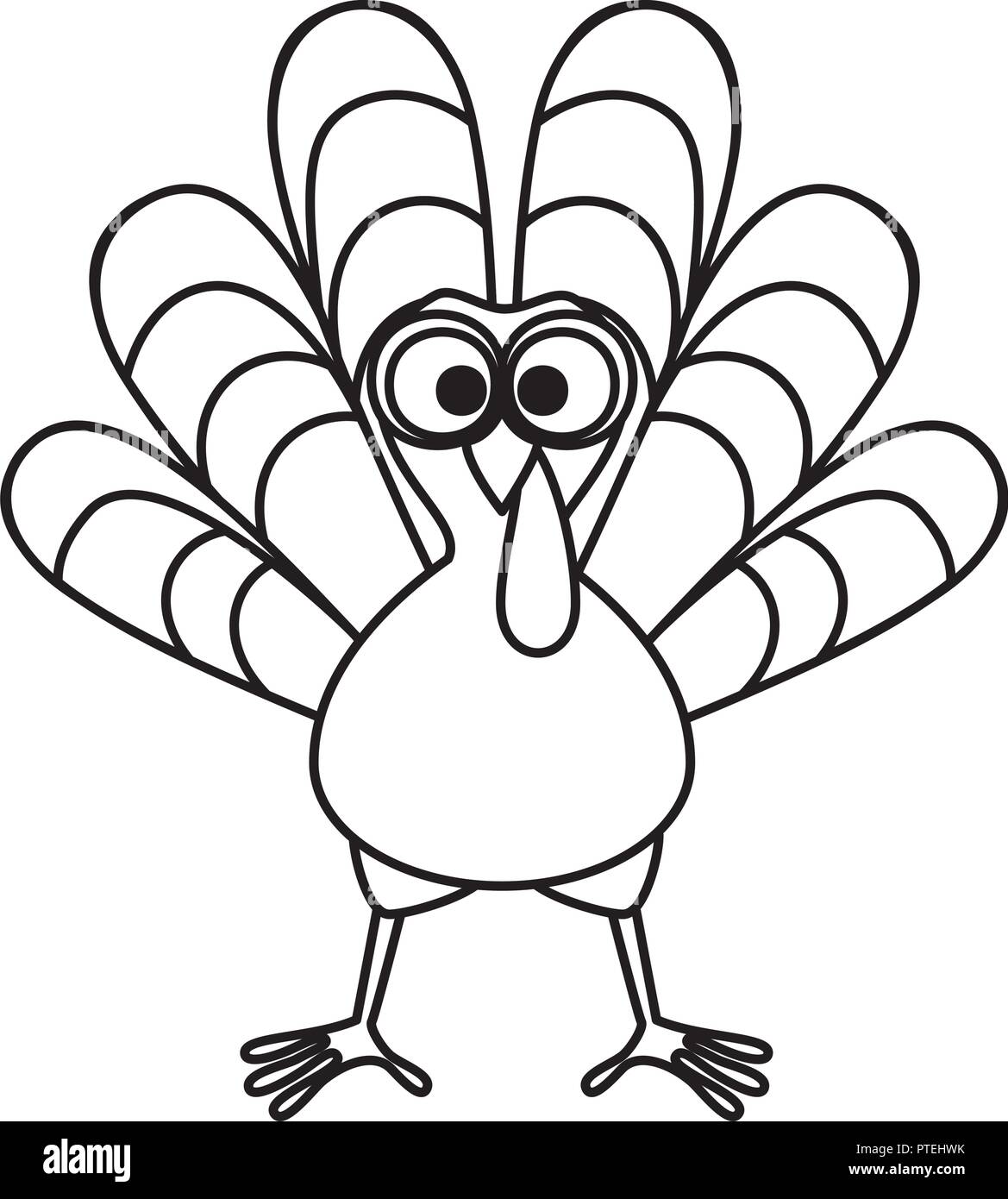 cute turkey thanksgiving character Stock Vector Image & Art Alamy