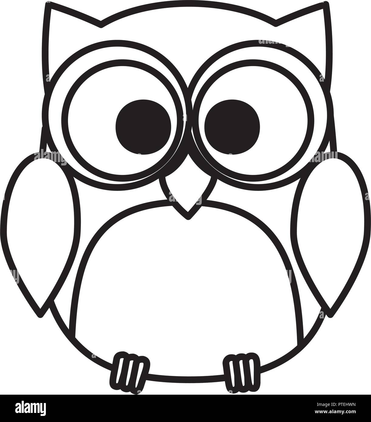 Cute Owl Bird Character Stock Vector Art Illustration
