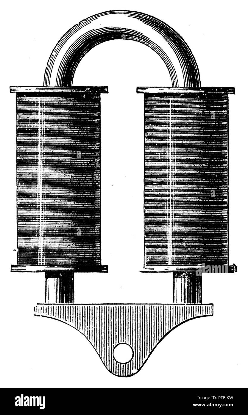 Horseshoe-shaped electromagnet, 1900 Stock Photo - Alamy