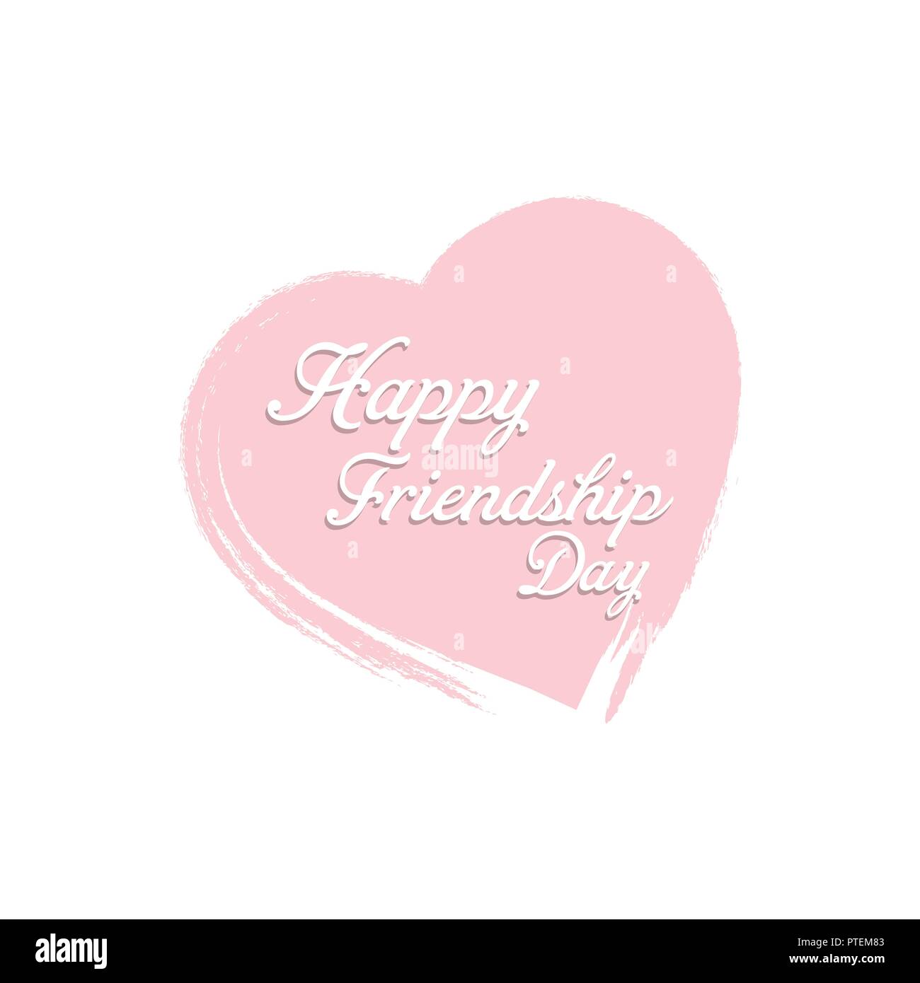 Happy Freindship day design with typography vector Stock Vector