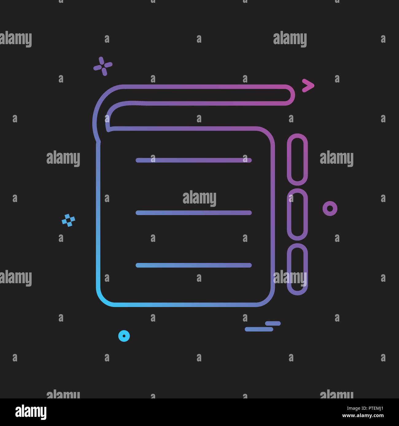 Book icon design vector Stock Vector Image & Art - Alamy