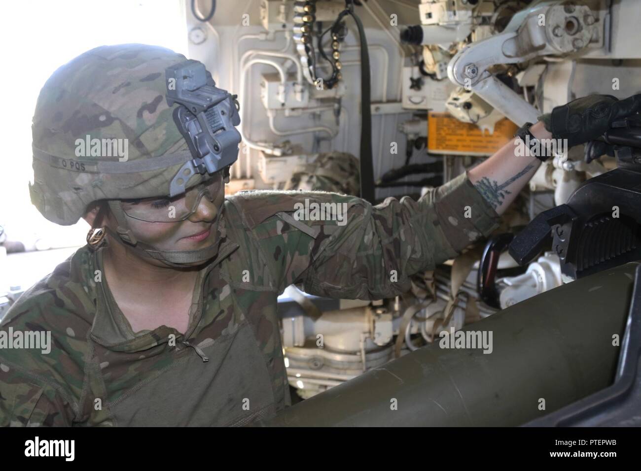 Pvt. Destani Covington, a field artillery automated tactical data