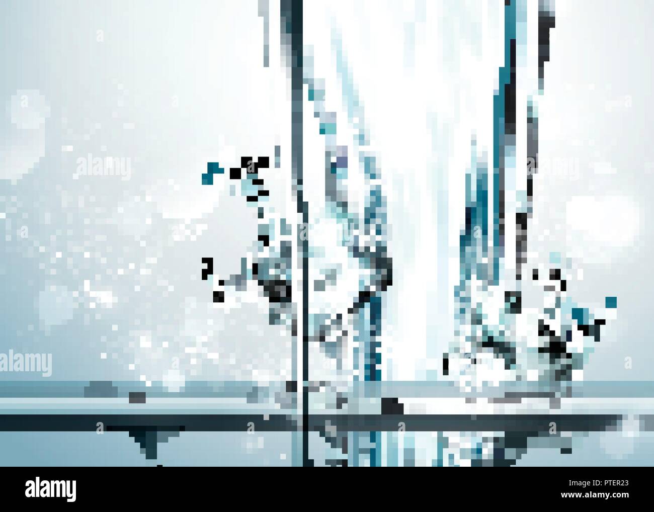 Pouring ice cubes Stock Vector Images - Alamy