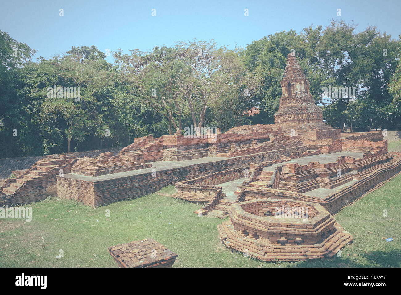 Wat Pu Pia (Temple of Old Man Pia), one of the ruined temples in Wiang ...