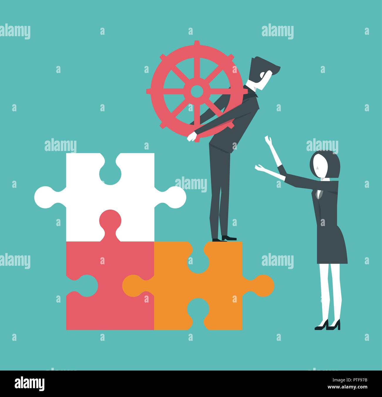 Partner Work Graphics Business partners coworking Stock Vector Image & Art - Alamy