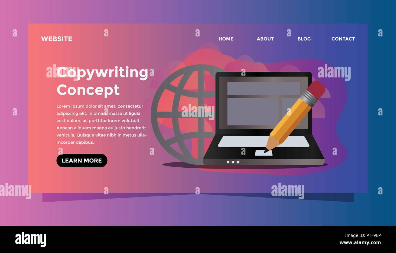 Copywriting concept. Ready to use vector Stock Vector
