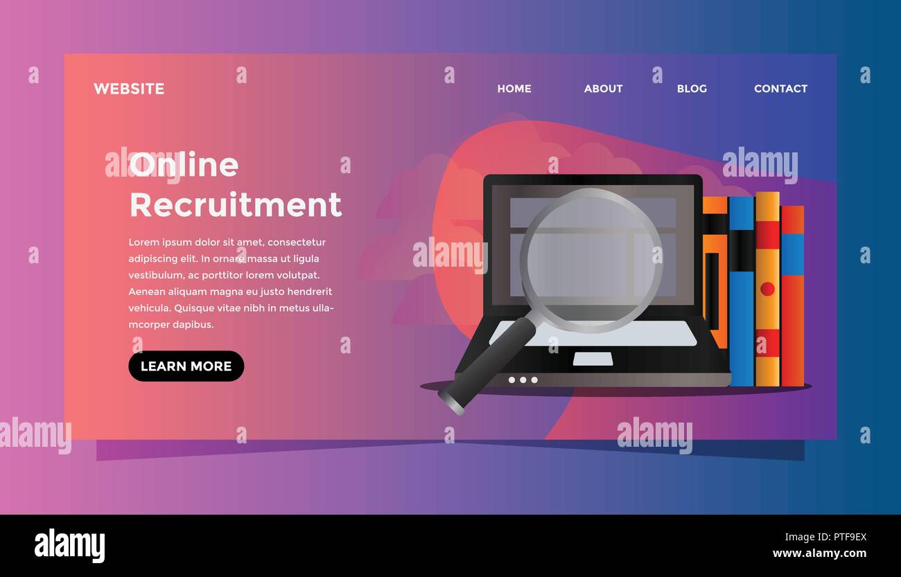 Online Recruitment Concept Ready To Use Vector Illustration