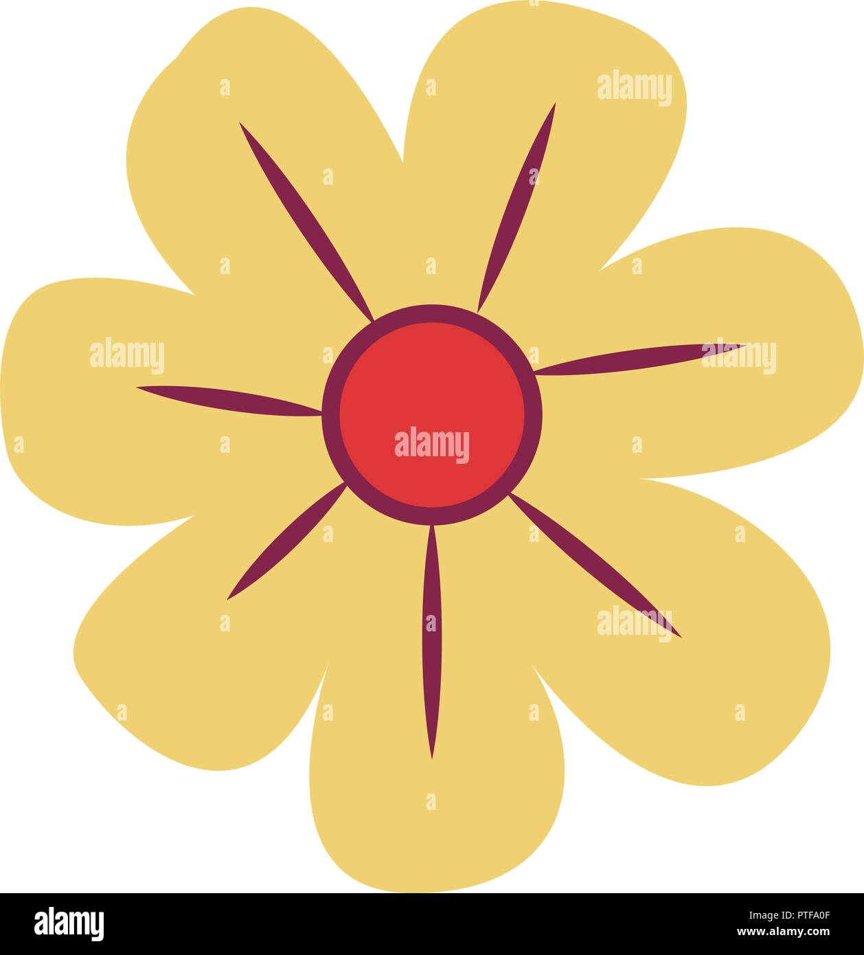 Flower cartoon isolated Stock Vector Image & Art - Alamy