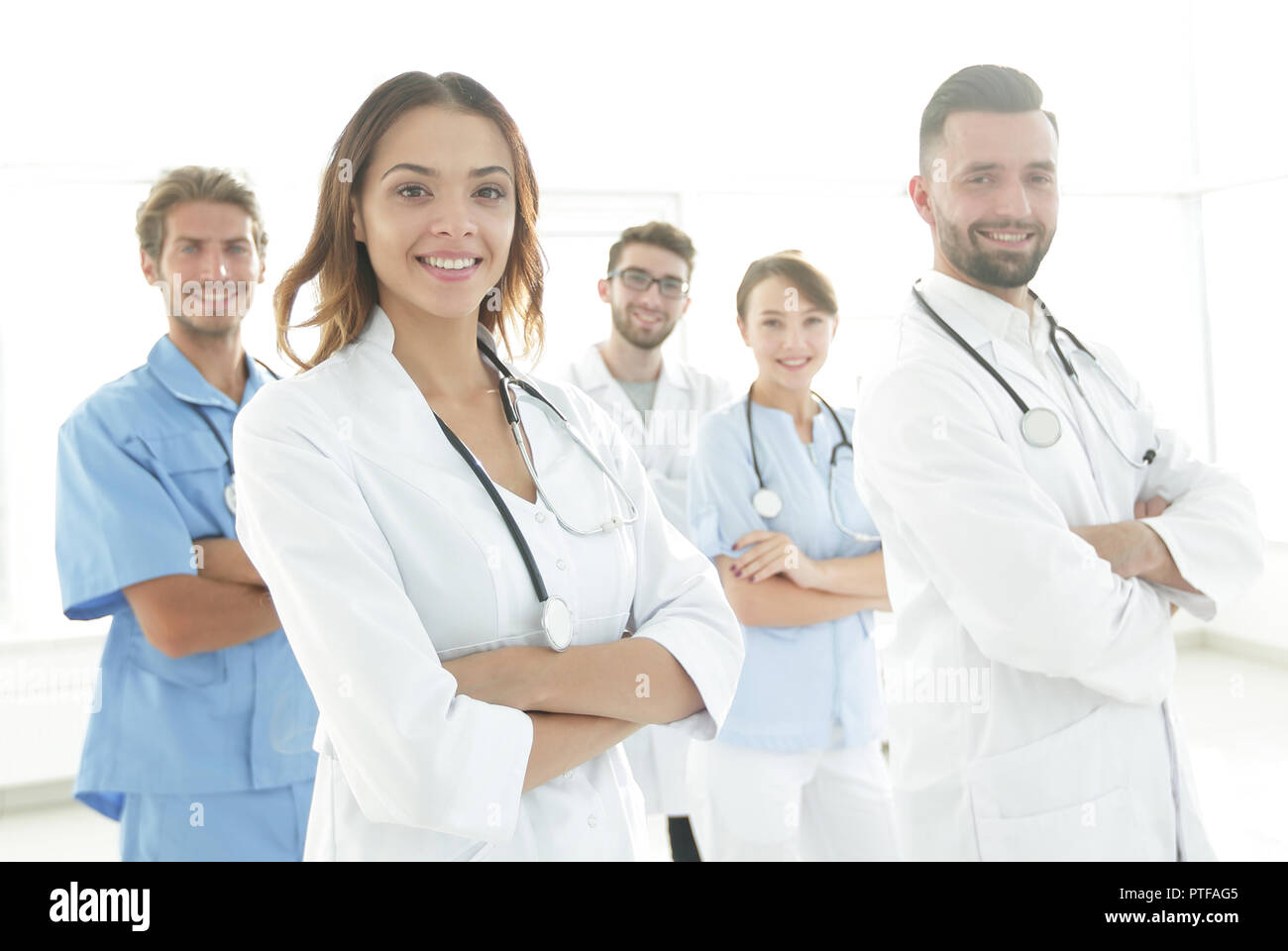 Serious medical team using hi-res stock photography and images - Alamy