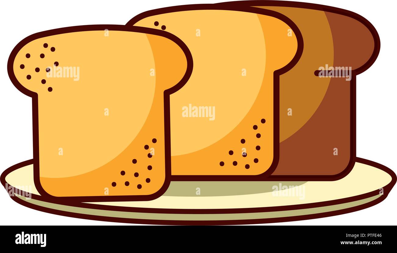 slice bread fresh food bakery Stock Vector Image & Art - Alamy