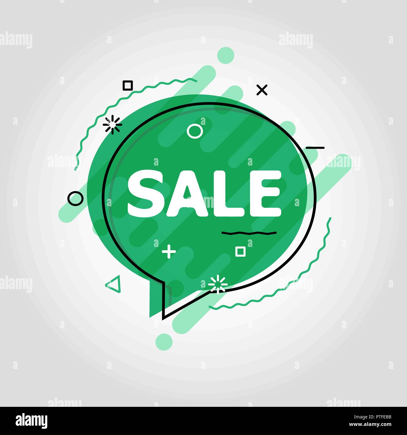 Flat speech bubble shaped banners, stock vector Stock Vector