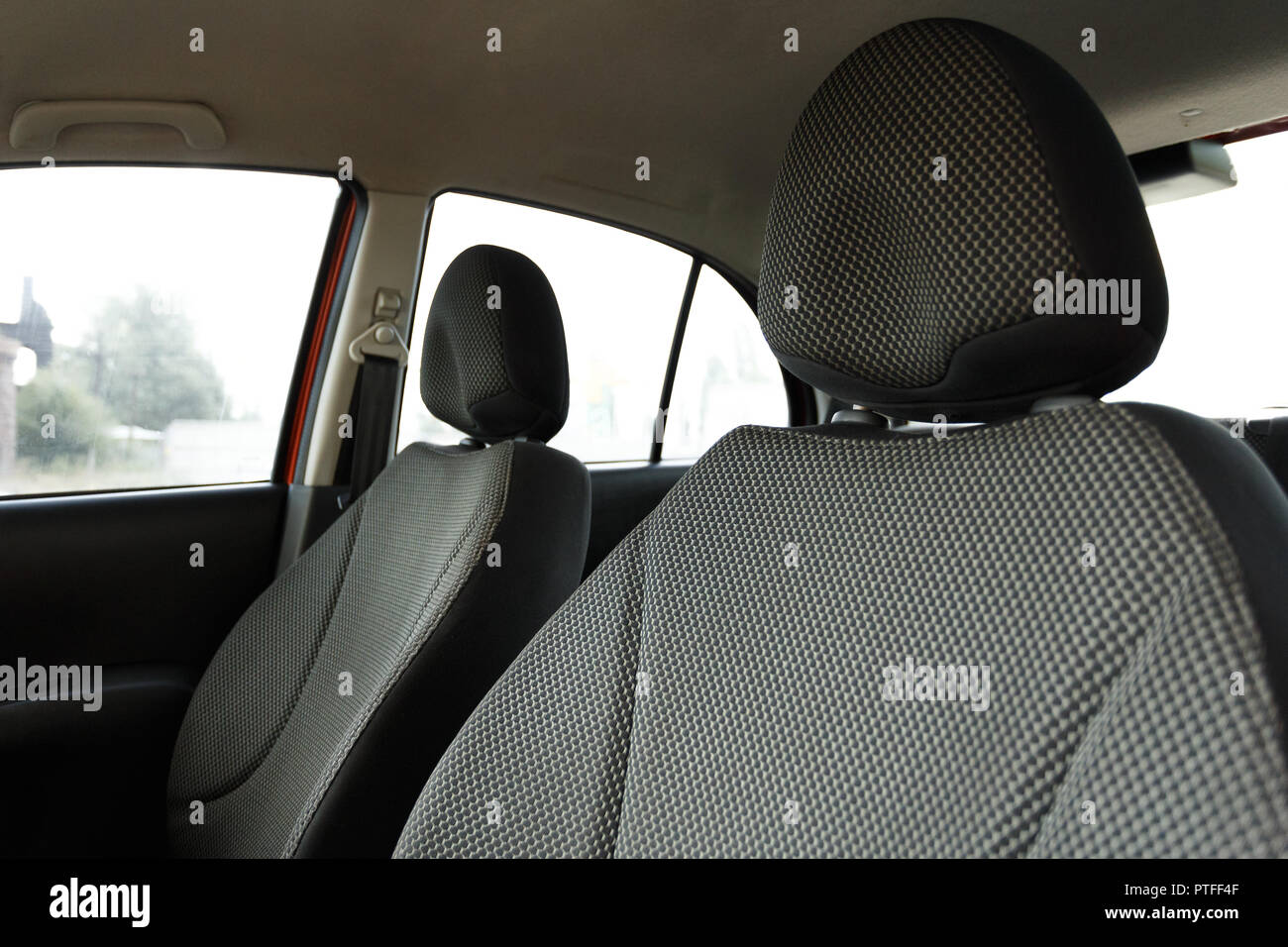 Car interior, part of front seats, close Stock Photo - Alamy