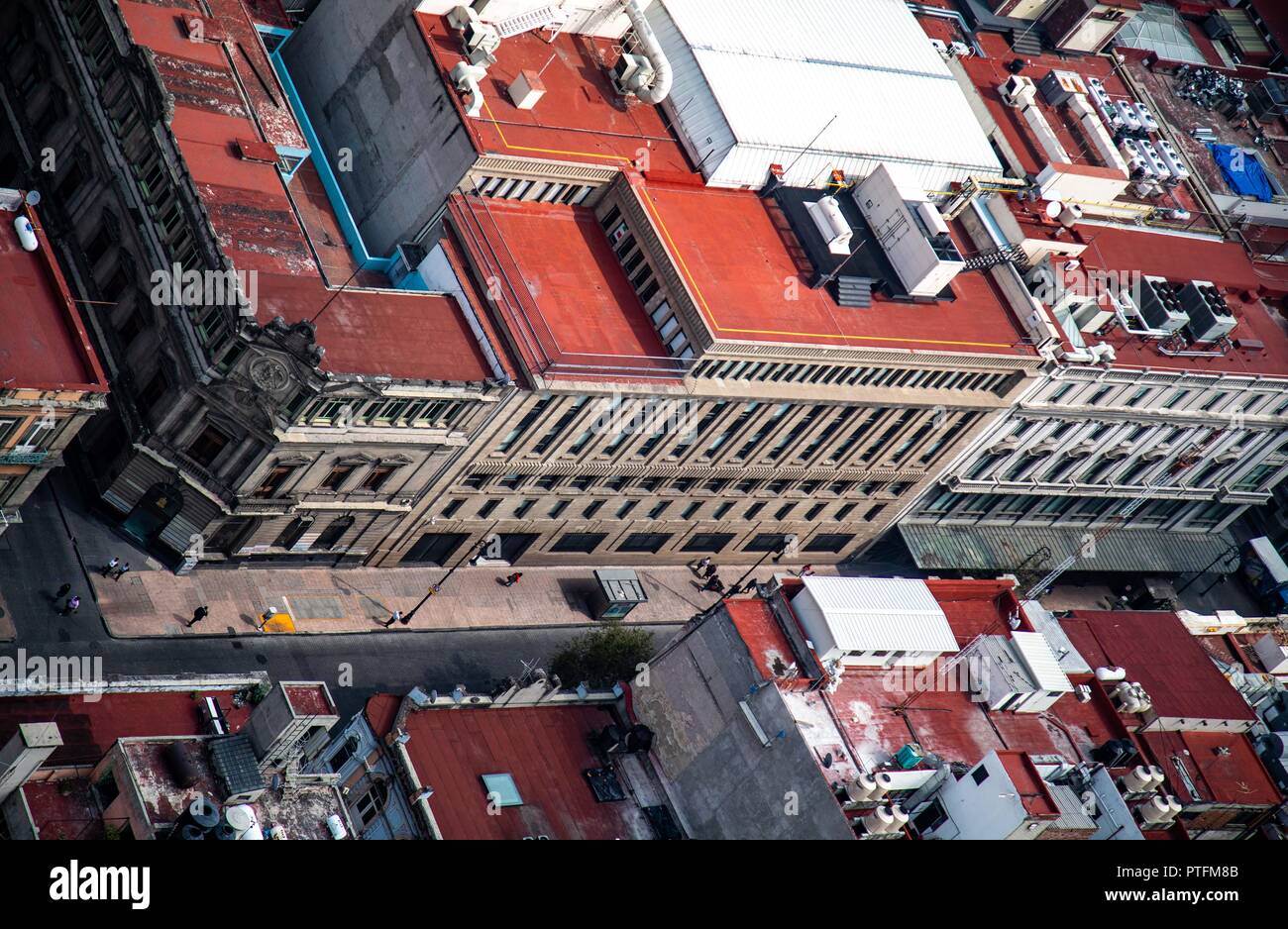 high angle view of the Historic Center of Mexico City. (Photo: Luis Gutierrez / NortePhoto.com) vista de angulo alto del centro Historico de la Ciudad de Mexico. (Foto: Luis Gutierrez / NortePhoto.com) Stock Photo
