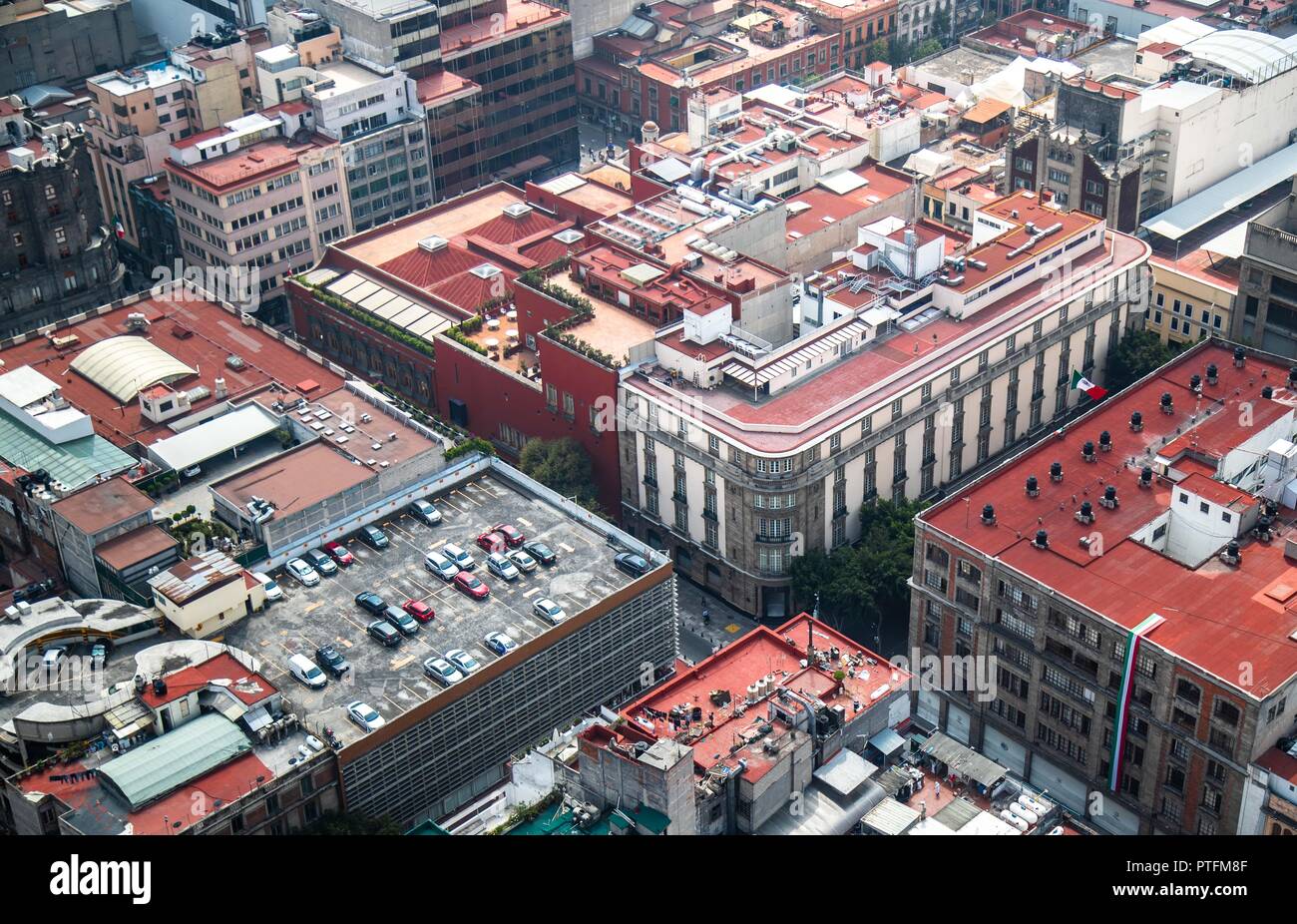 high angle view of the Historic Center of Mexico City. (Photo: Luis Gutierrez / NortePhoto.com) vista de angulo alto del centro Historico de la Ciudad de Mexico. (Foto: Luis Gutierrez / NortePhoto.com) Stock Photo