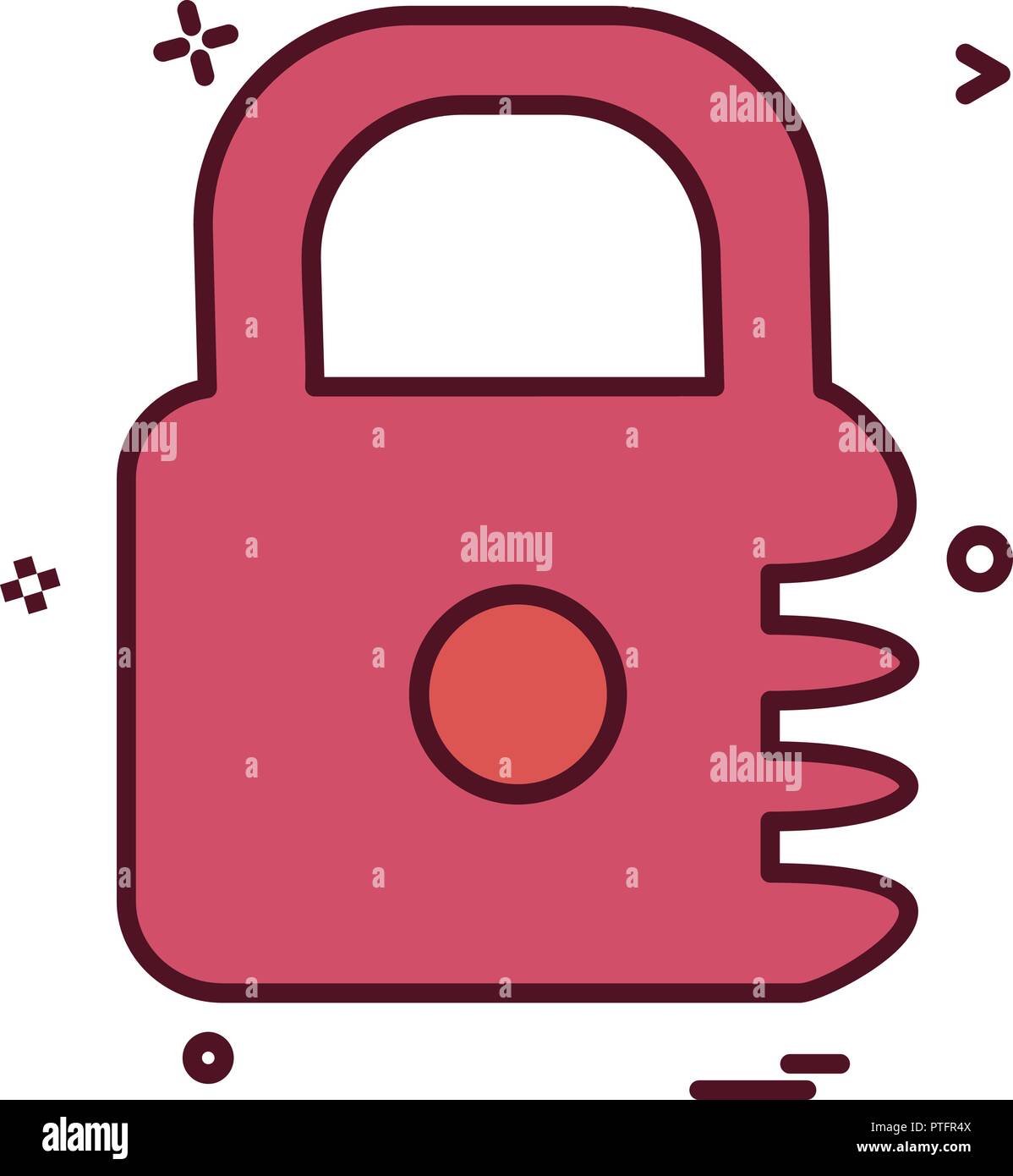Lock icon design vector Stock Vector Image & Art - Alamy