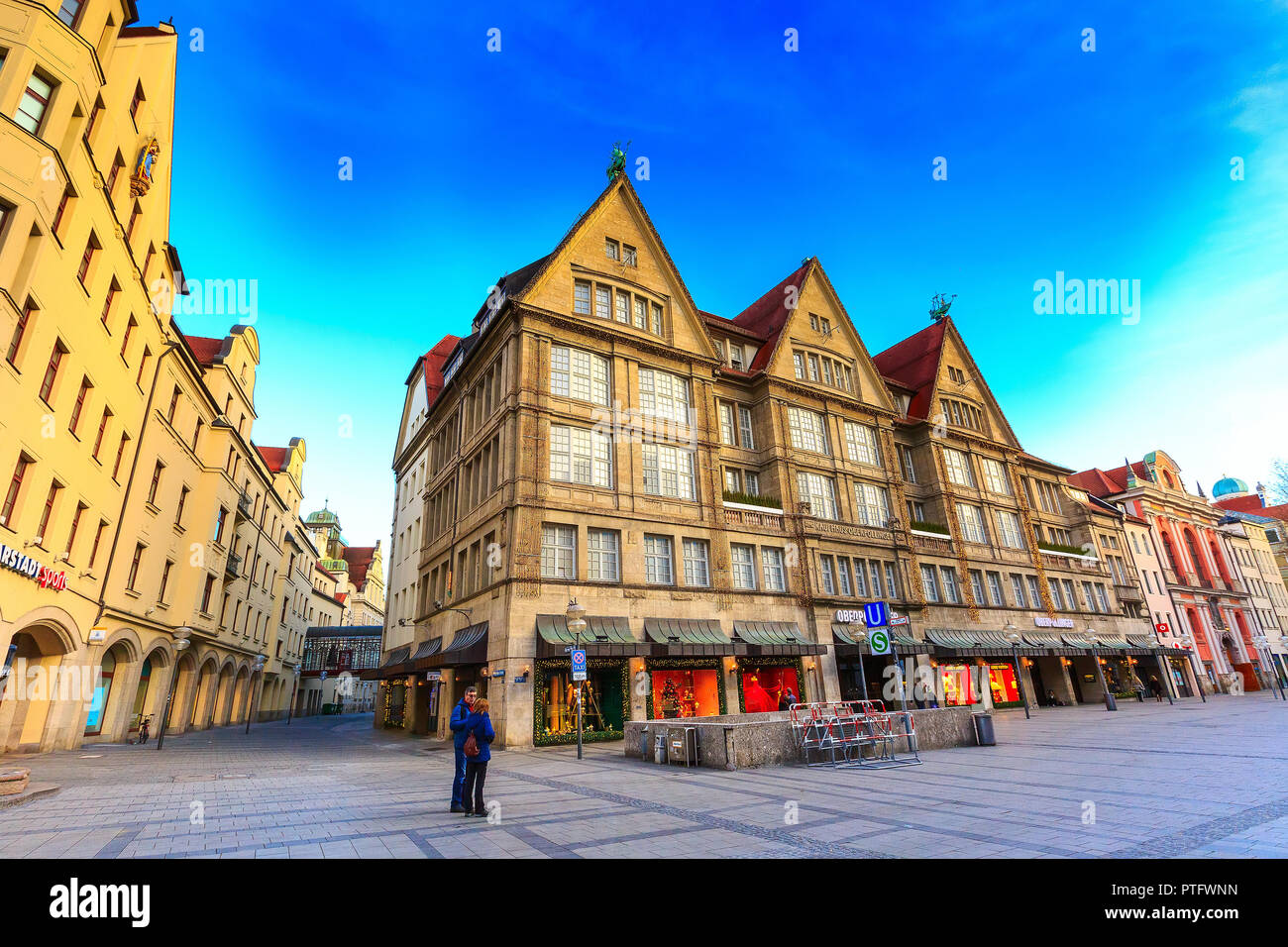 Munich, Germany - December 26, 2016: Neuhauser street view in downtown of  Munich Stock Photo - Alamy