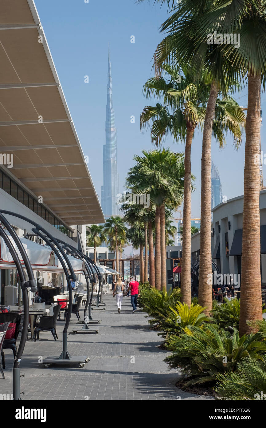 Shops and restaurants in the City Walk complex in the Al Wasl district