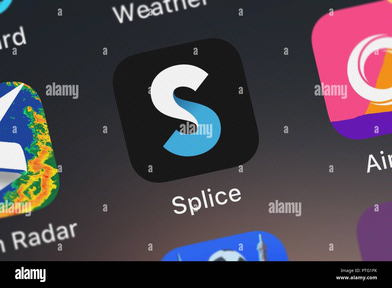 London United Kingdom October 09 18 Screenshot Of The Splice Video Editor Movie Maker By Gopro Mobile App From Gopro Inc Icon On An Iphon Stock Photo Alamy