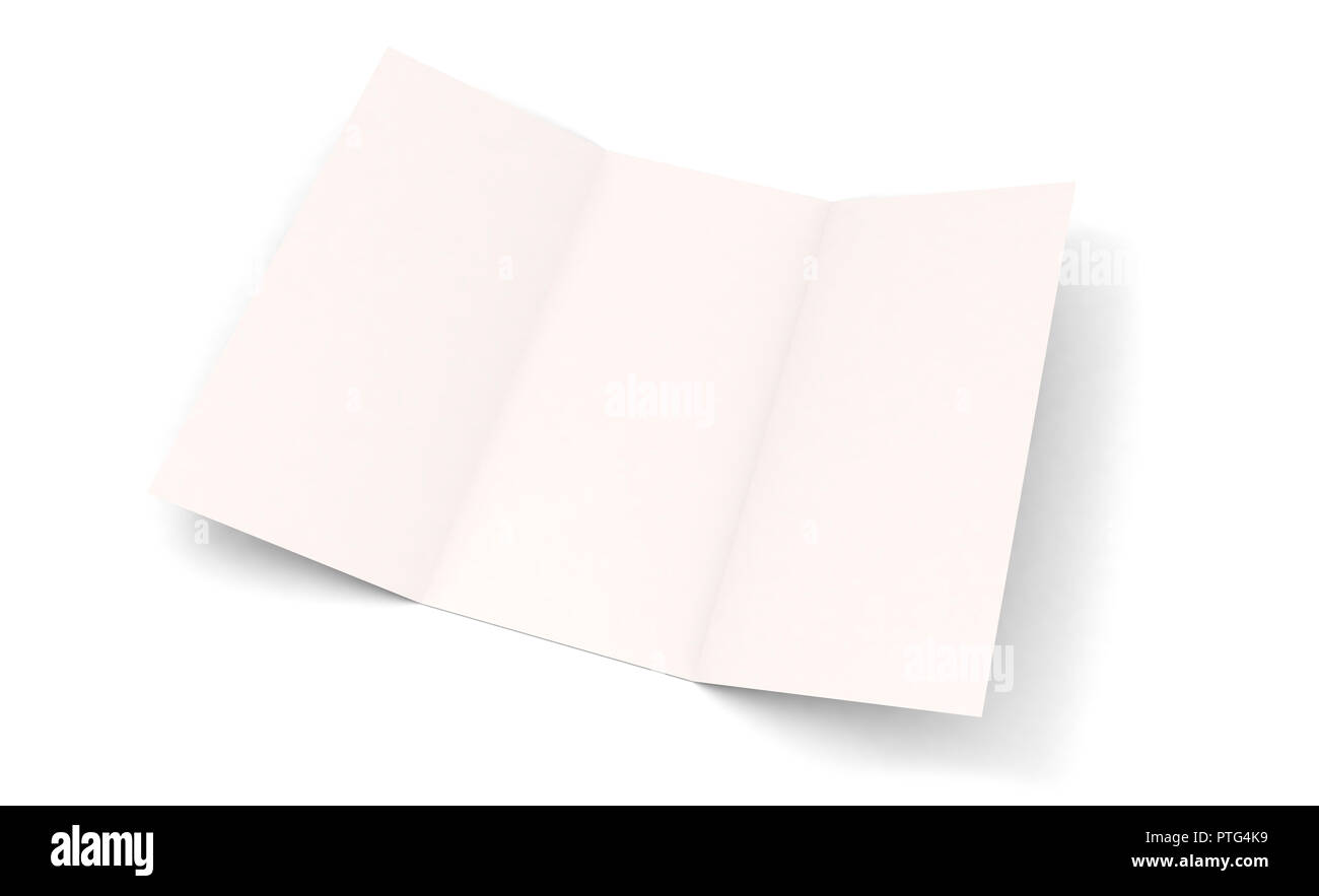 trifold isolated brochure 3d rendering Stock Photo