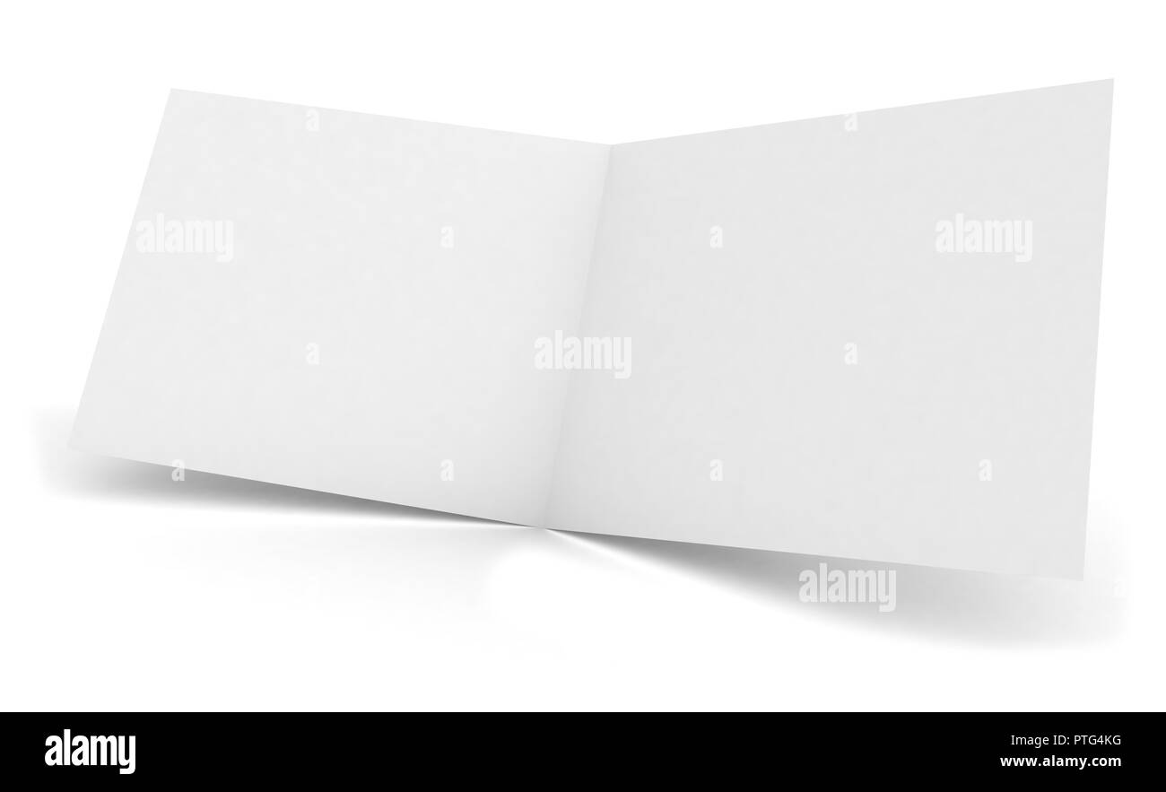 isolated brochure open bifold 3d rendering Stock Photo