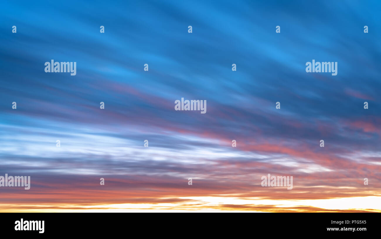 Sunset / sunrise with clouds, light rays and other atmospheric effect ...