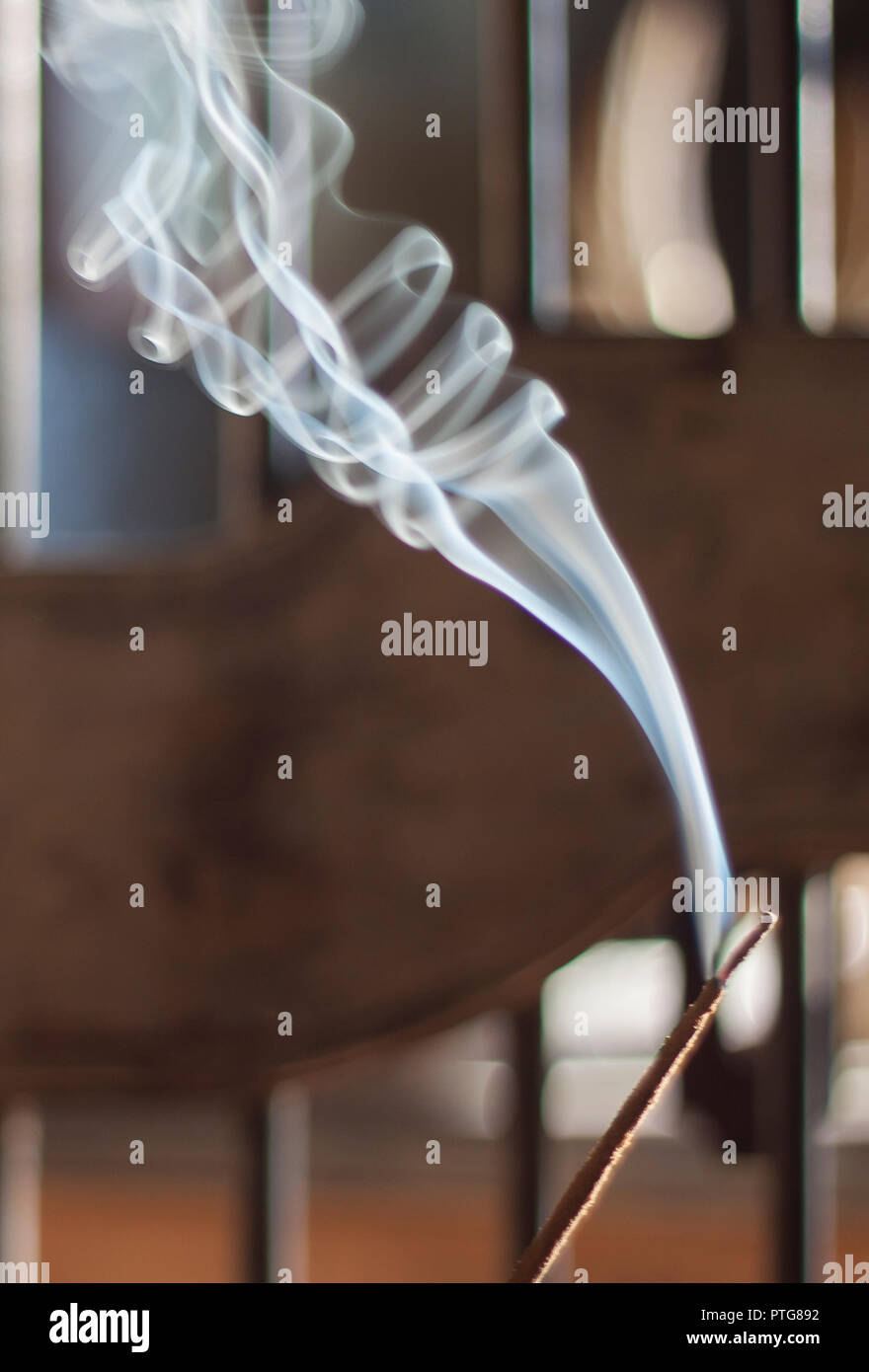 Incense burning Stock Photo Alamy