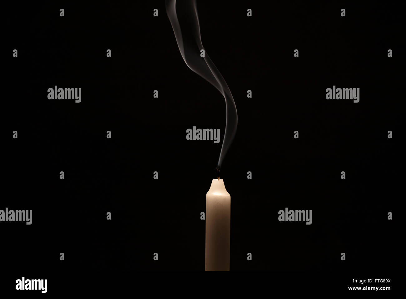 White Candle blown out, weisse Kerze, erloschen Stock Photo Alamy