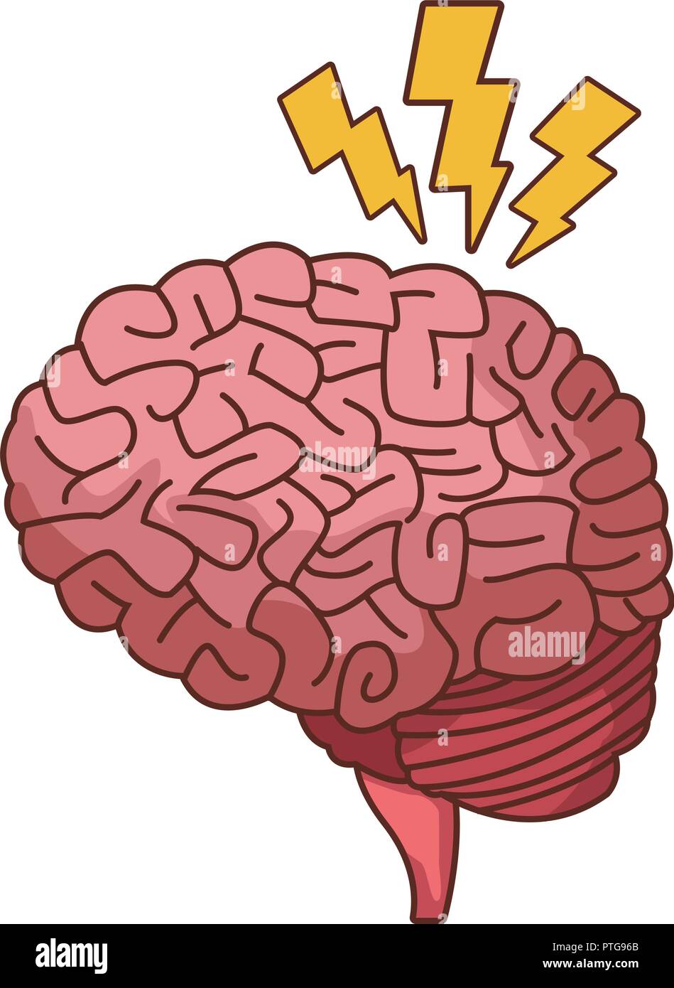 Alzheimer brain symbol Stock Vector