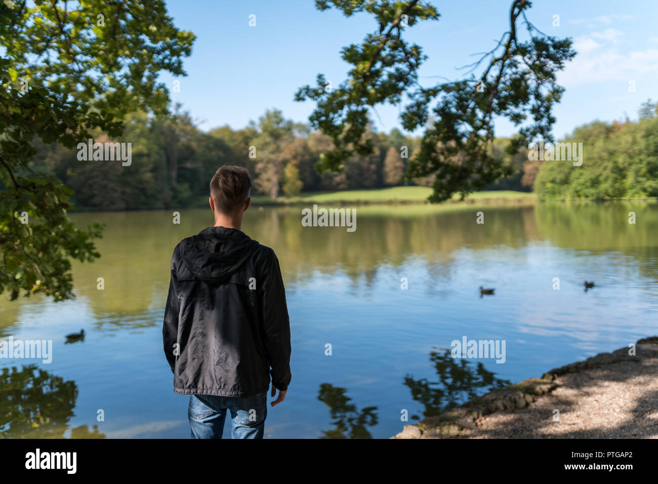 Lonely young man hi-res stock photography and images - Alamy