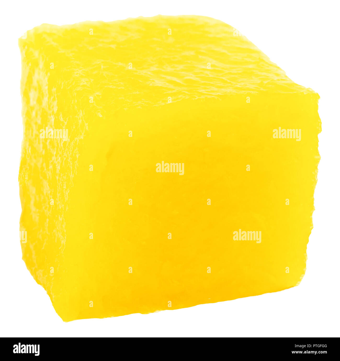 mango cube slice isolated on the white background. Stock Photo