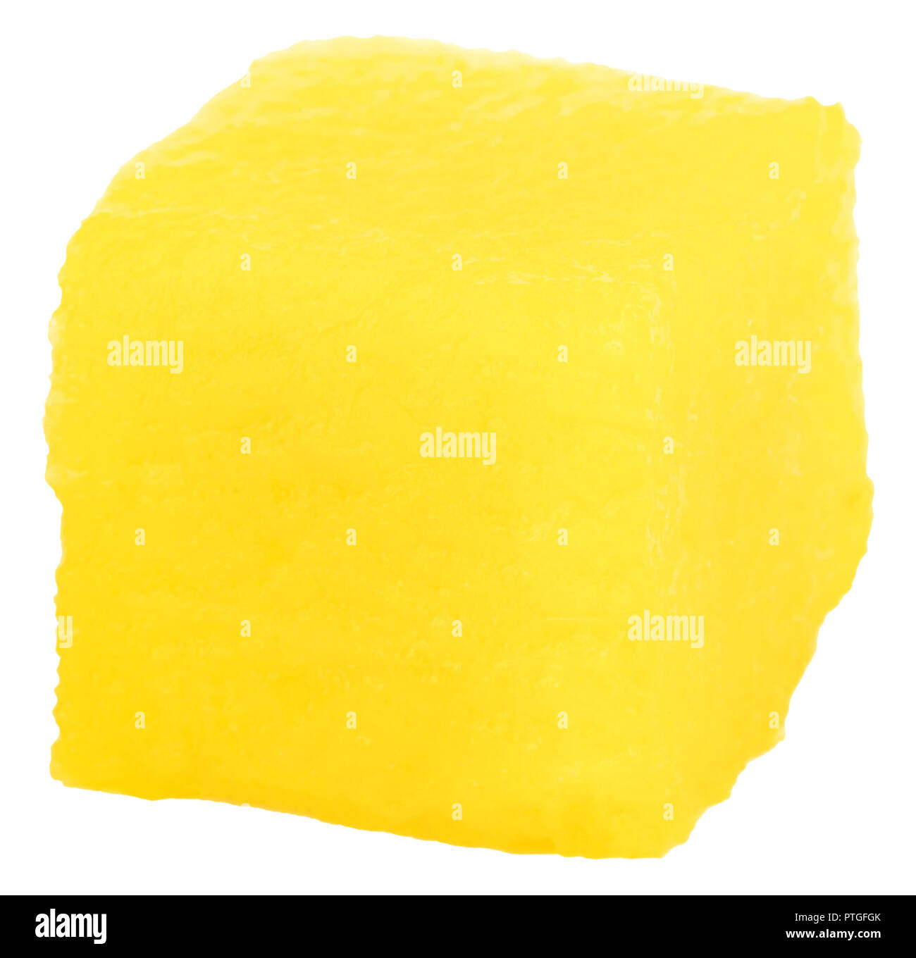 mango cube slice isolated on the white background. Stock Photo