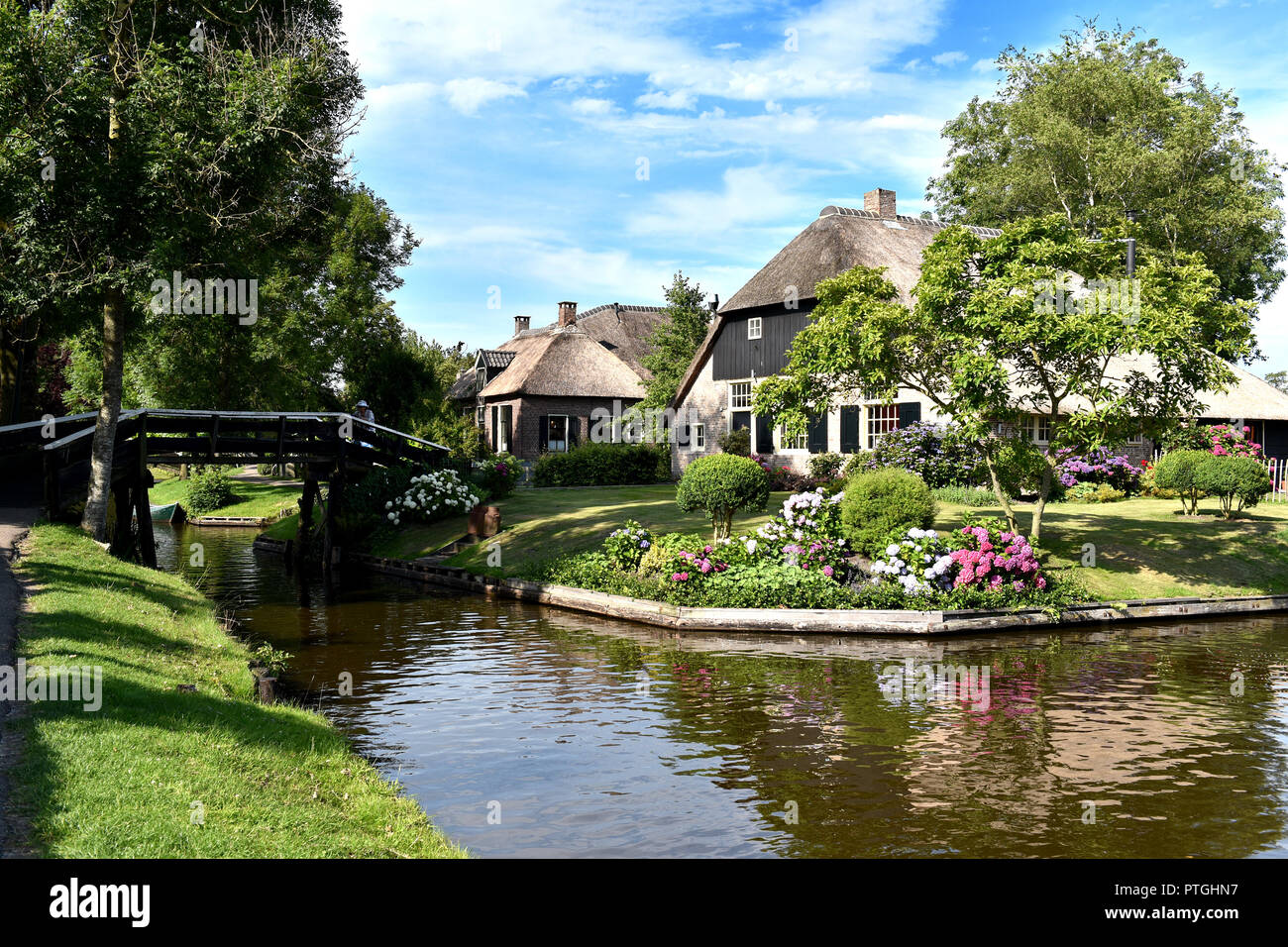 Giethoorn, the delightful waterside village Stock Photo