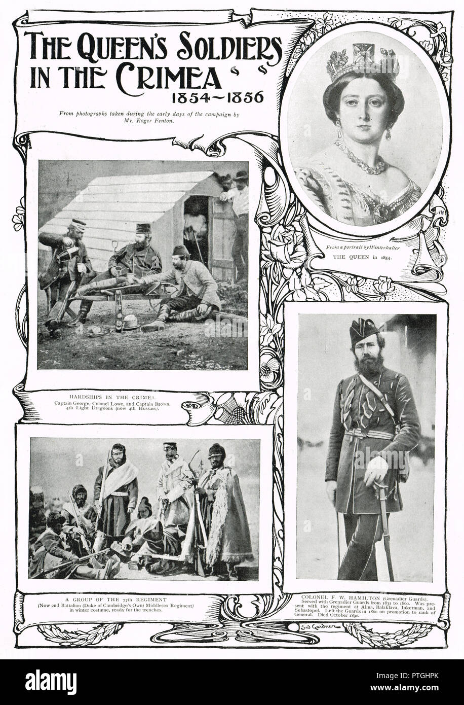 Queen Victoria's soldiers during the Crimean War, by Roger Fenton Stock ...