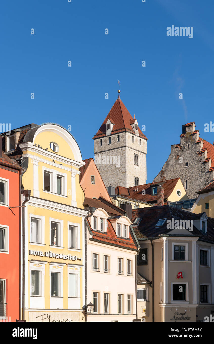 Houses in old center of Regensburg Germany Stock Photo Alamy