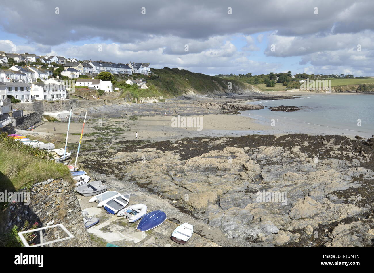 Portscatho, a traditional Cornish fishing village Stock Photo Alamy